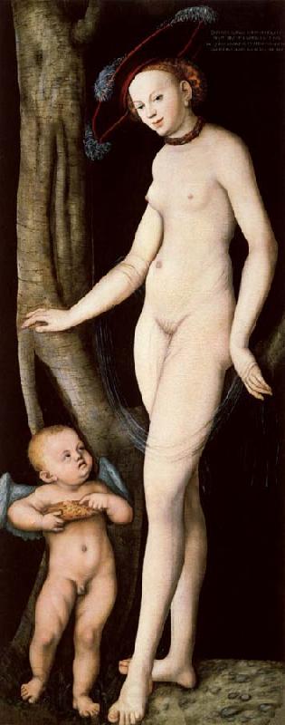 Lucas Cranach the Elder Venus and Cupid Carrying a Honeycomb